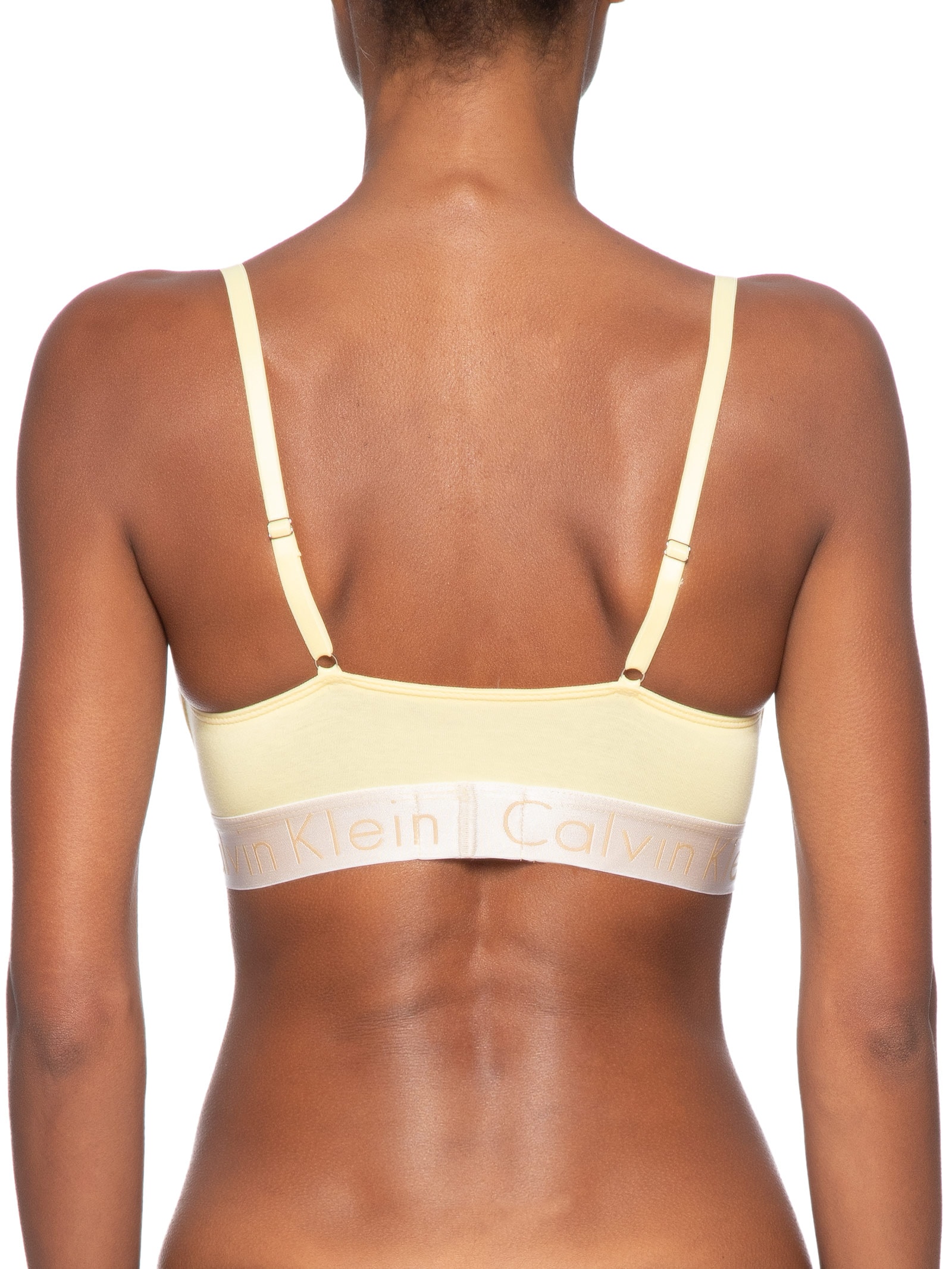 Top Faixa Alças Cotton Reveillon Amarelo Calvin Klein Underwear