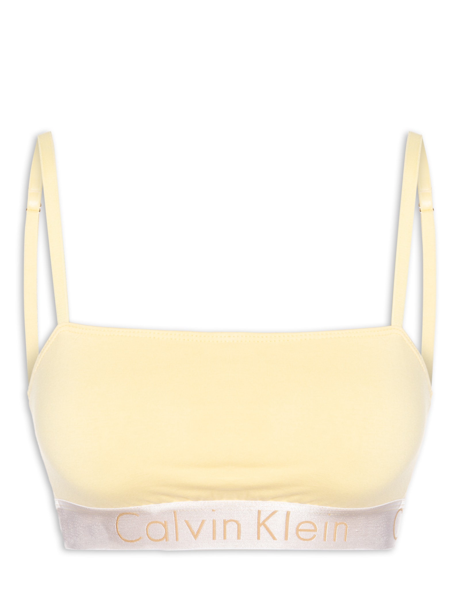 Top Faixa Alças Cotton Reveillon Amarelo Calvin Klein Underwear