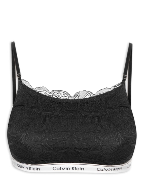 Top Faixa Ck Modern Lace – Preto