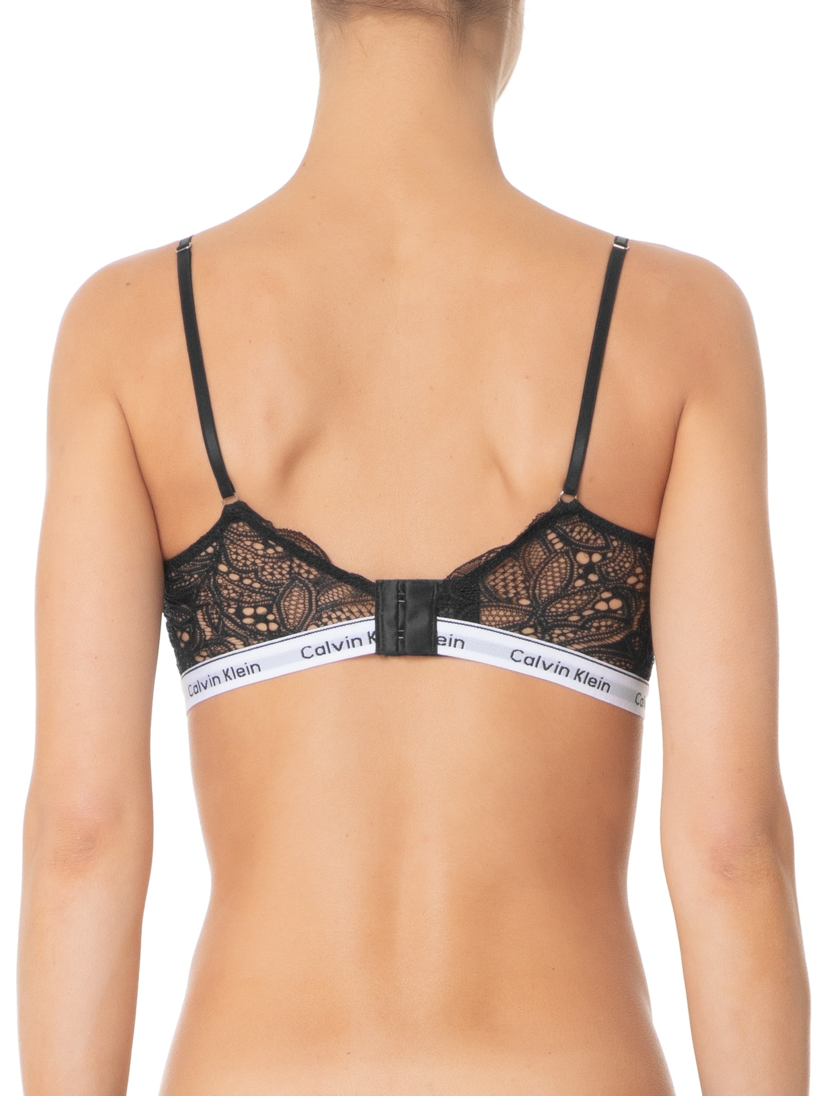Top Faixa Ck Modern Lace Preto Calvin Klein Underwear