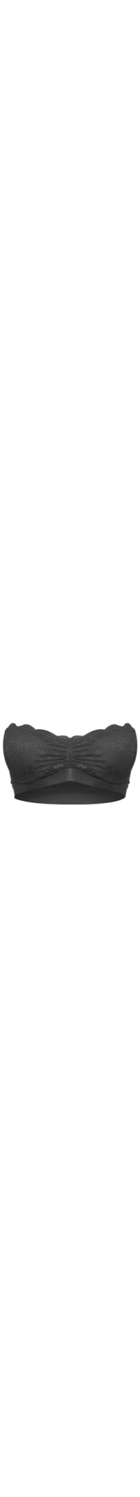 Top Faixa Com Bojo Renda Basic Me - Preto