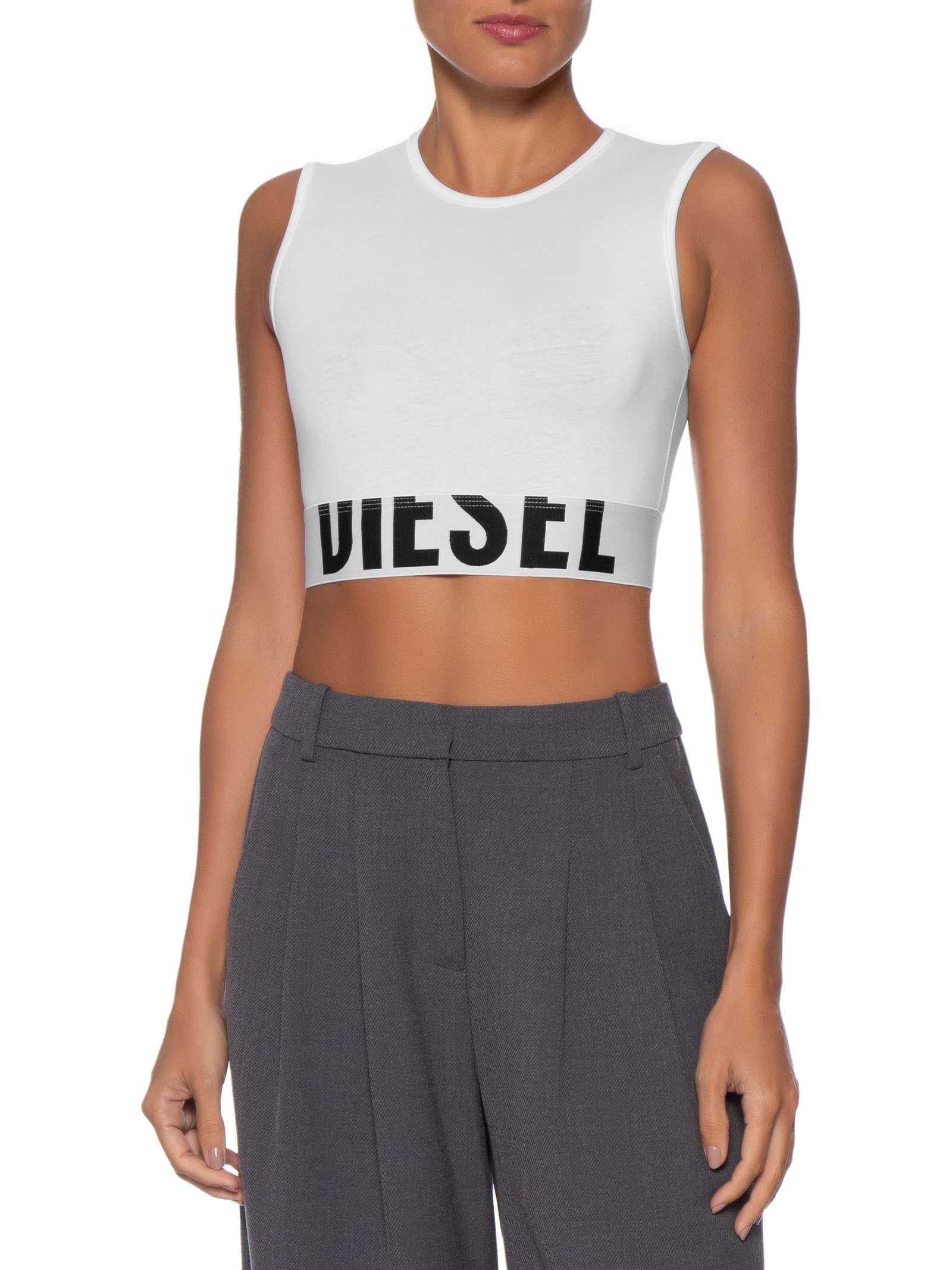 Top Feminino Ada-D-Pop Tank Branco Diesel