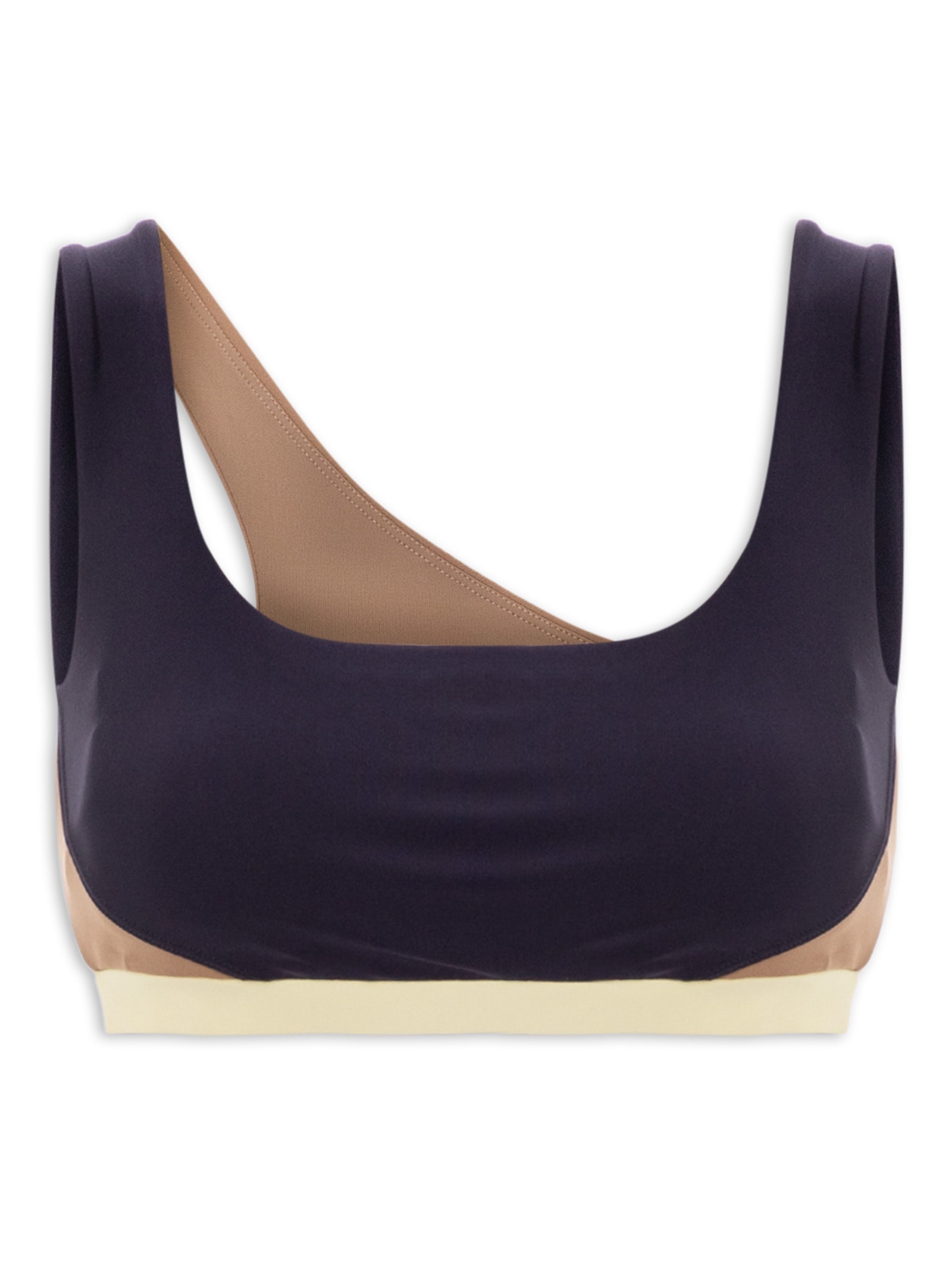 Top Feminino Alça Cruzada Liso Azul Body For Sure