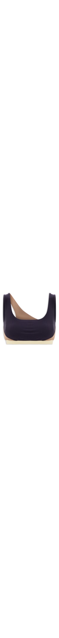 Top Feminino Alça Cruzada Liso - Azul