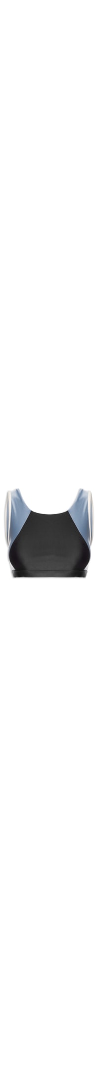 Top Feminino Alça Cruzada Liso - Preto
