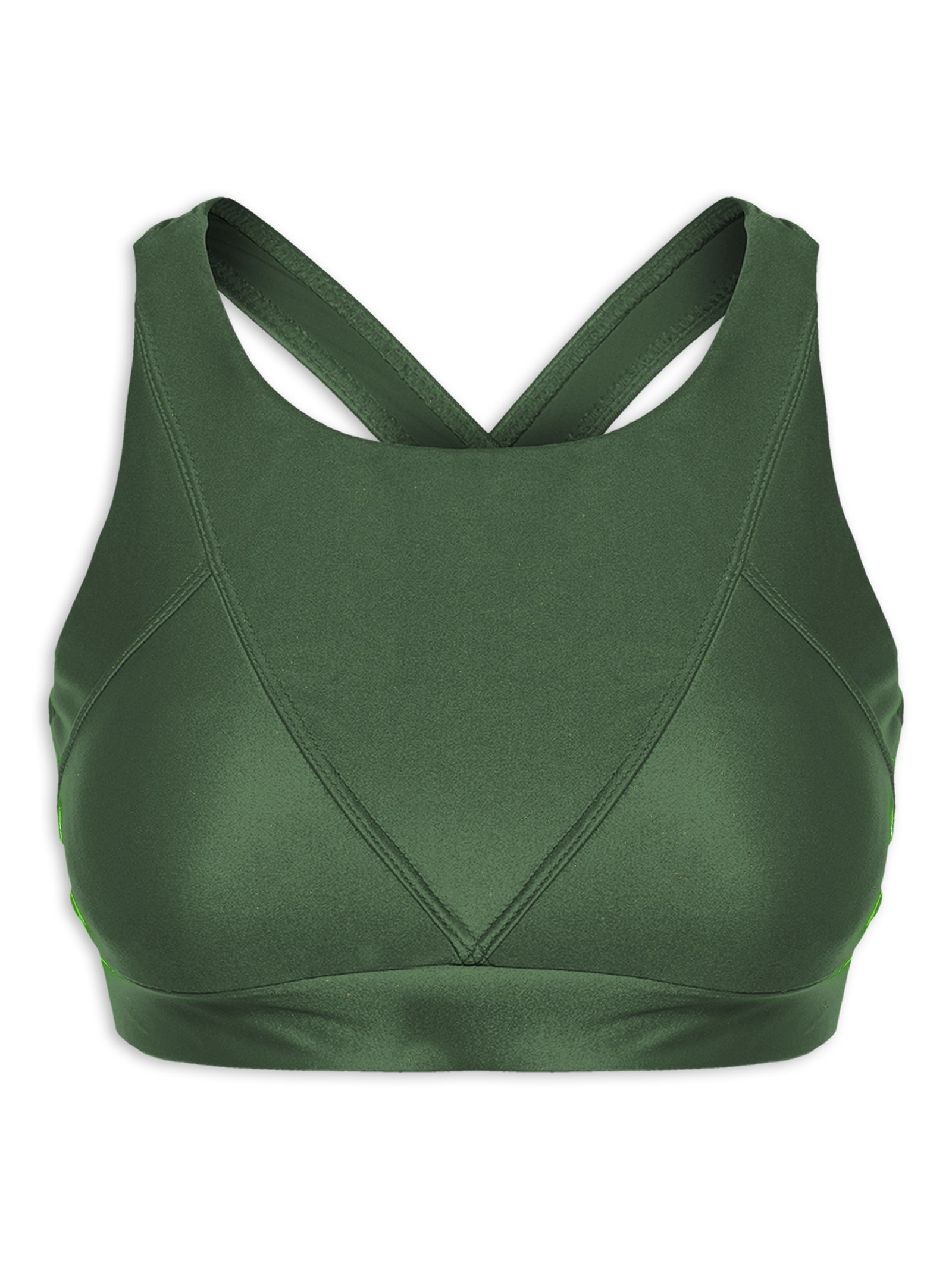 Top Feminino  Alça Cruzada Liso Verde Body For Sure