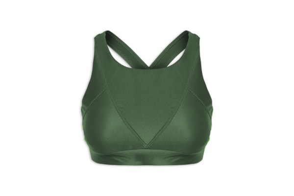 Top Feminino  Alça Cruzada Liso - Verde