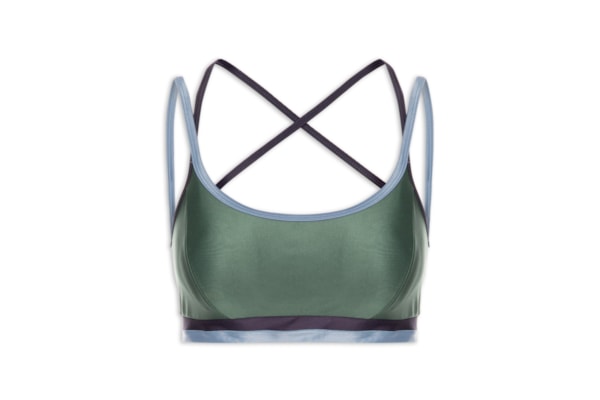 Top Feminino Alça Cruzada Liso - Verde