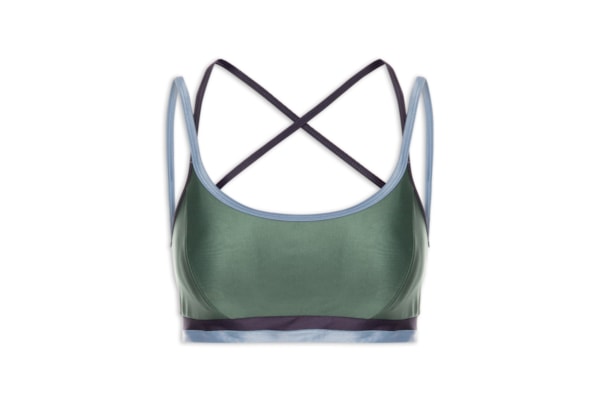 Top Feminino Alça Cruzada Liso - Verde
