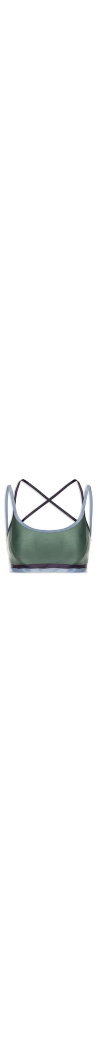 Top Feminino Alça Cruzada Liso - Verde
