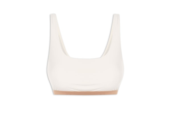 Top Feminino Alça Reta Liso - Branco