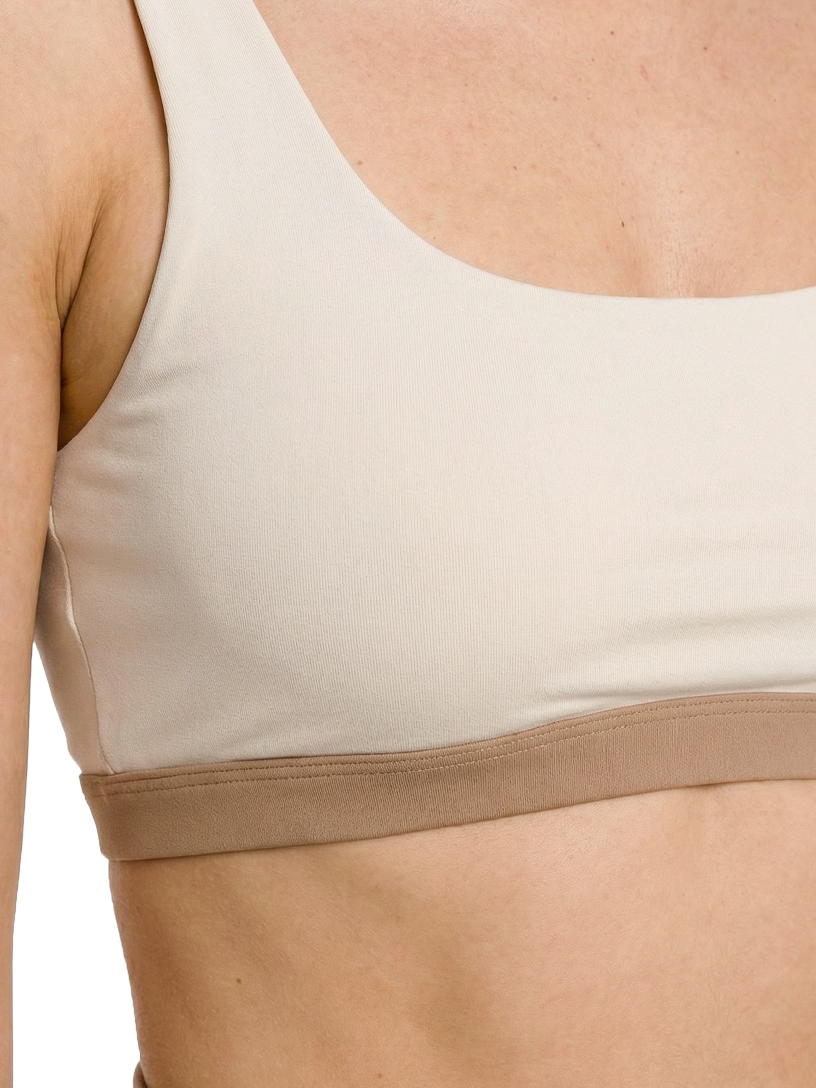 Top Feminino Alça Reta Liso Branco Body For Sure