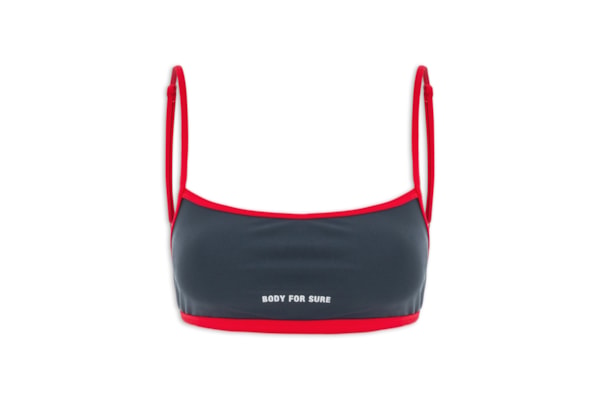 Top Feminino Alça Reta Liso - Cinza