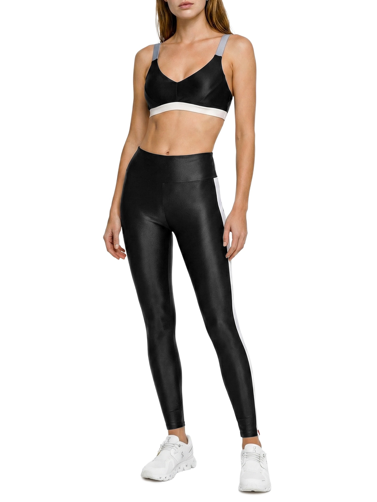 Top Feminino Alça Reta Liso Preto Body For Sure