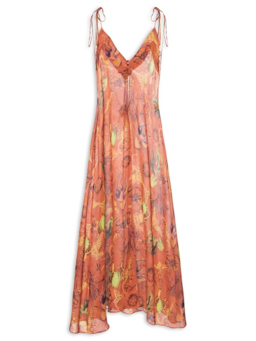 Top Feminino Amarração Alça Resort – Laranja