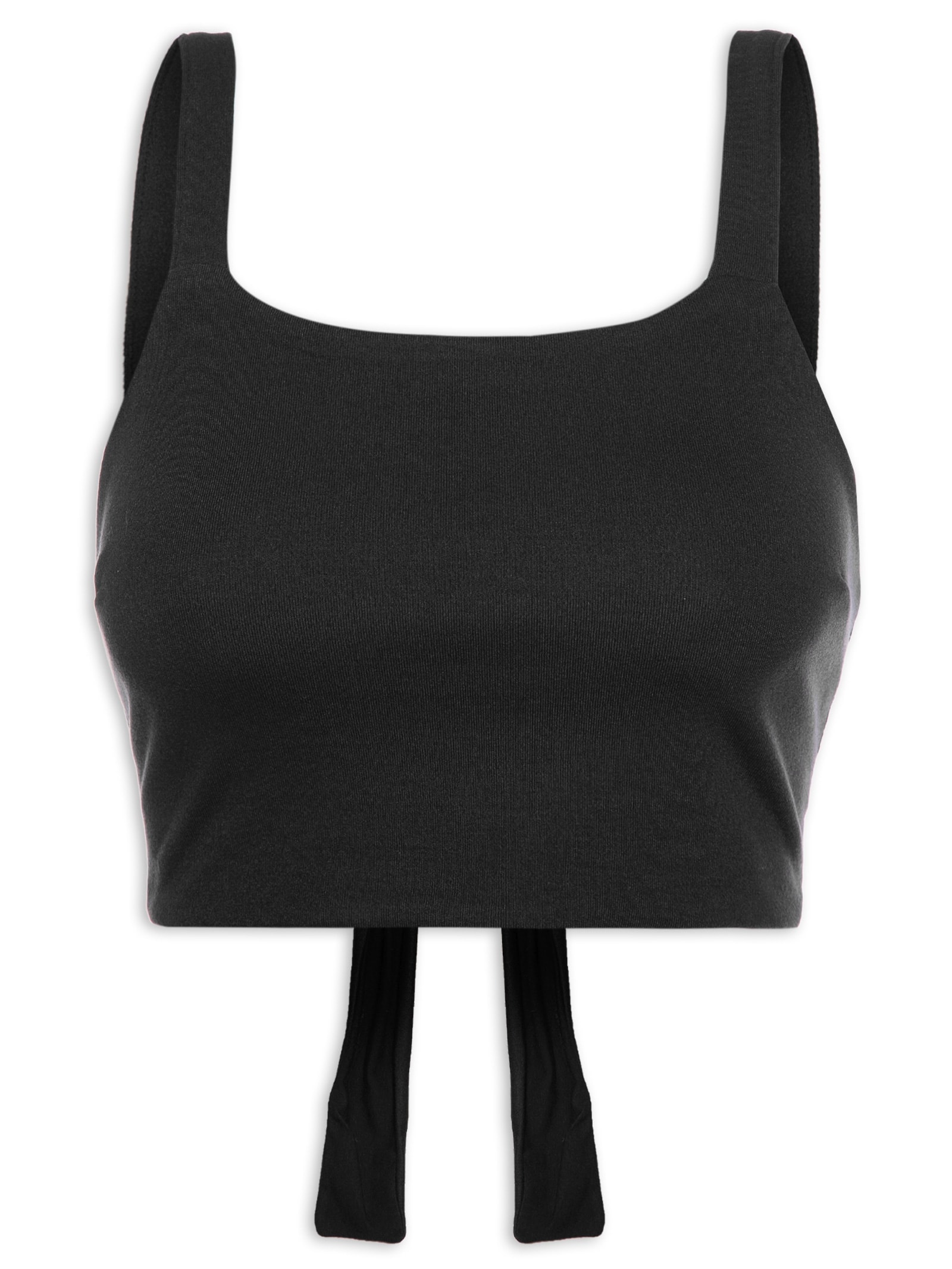 Top Feminino Amarração Preto Dzarm