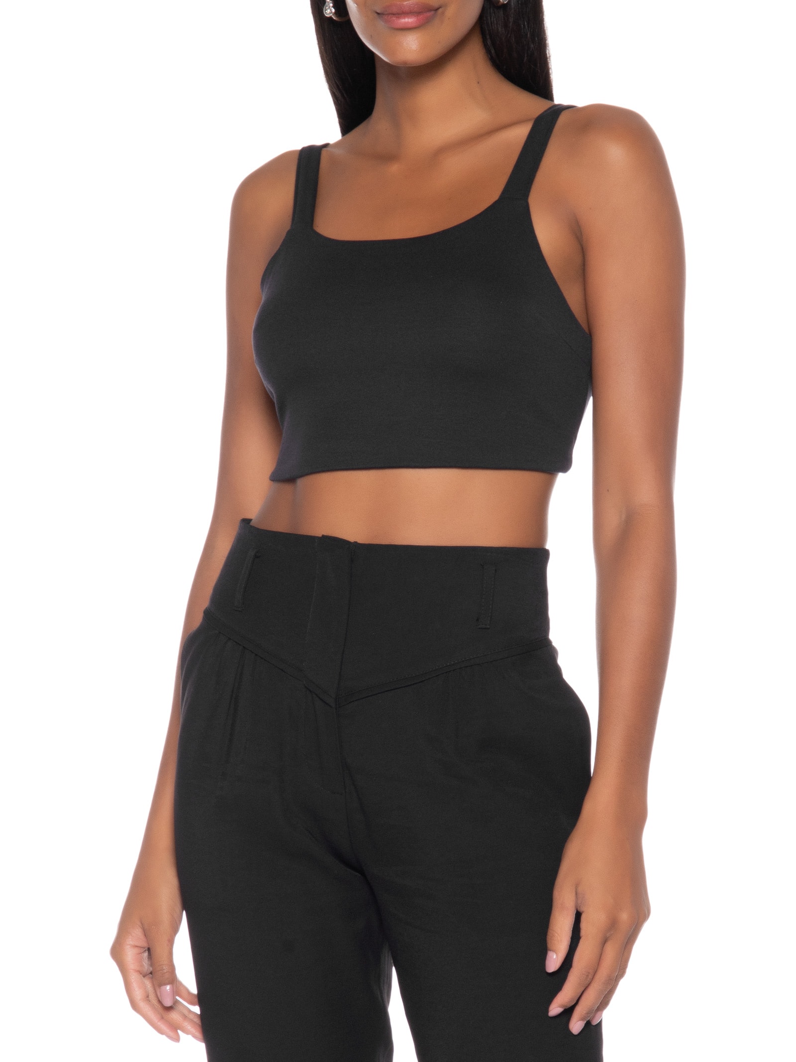 Top Feminino Amarração Preto Dzarm