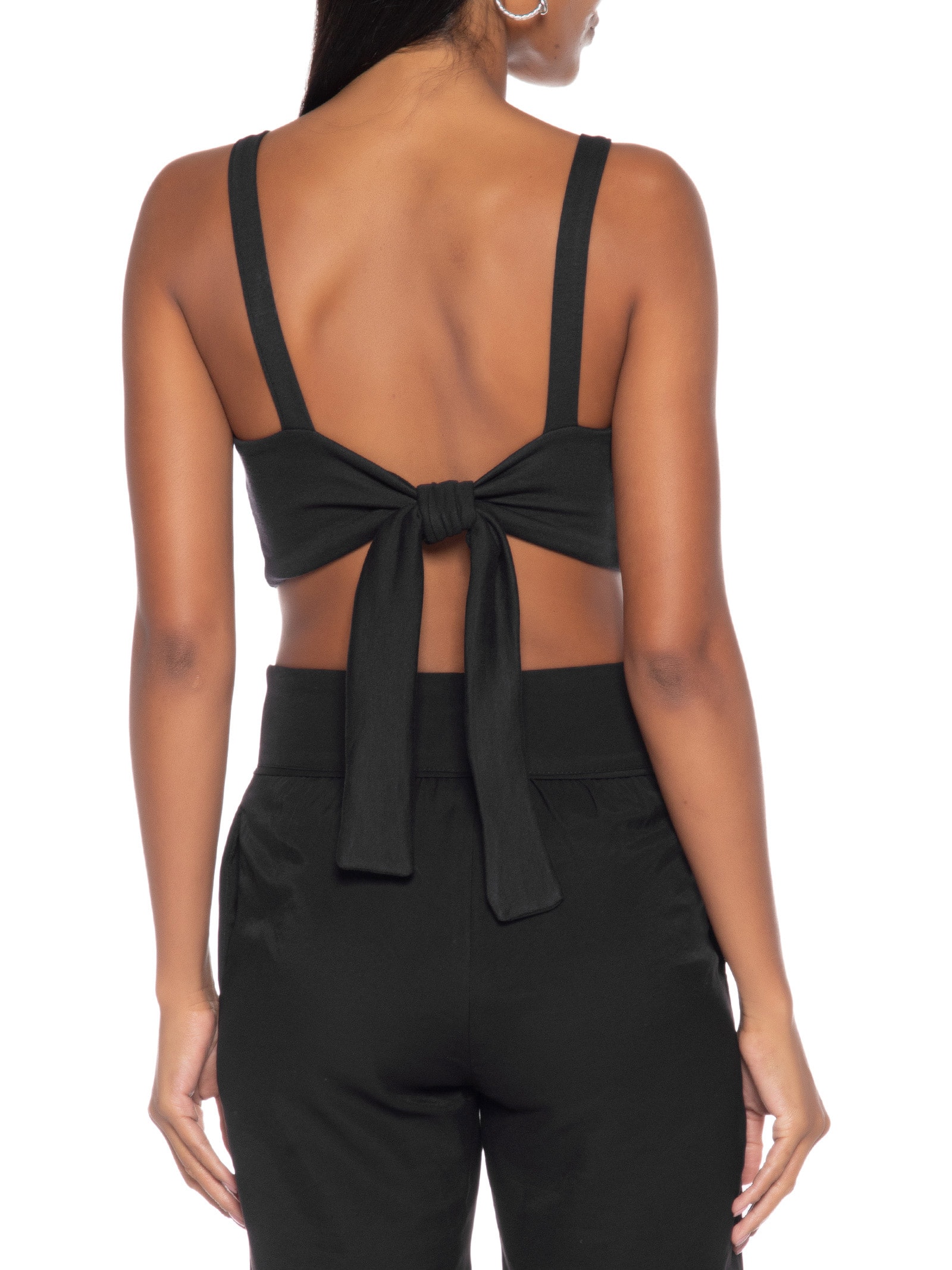 Top Feminino Amarração Preto Dzarm