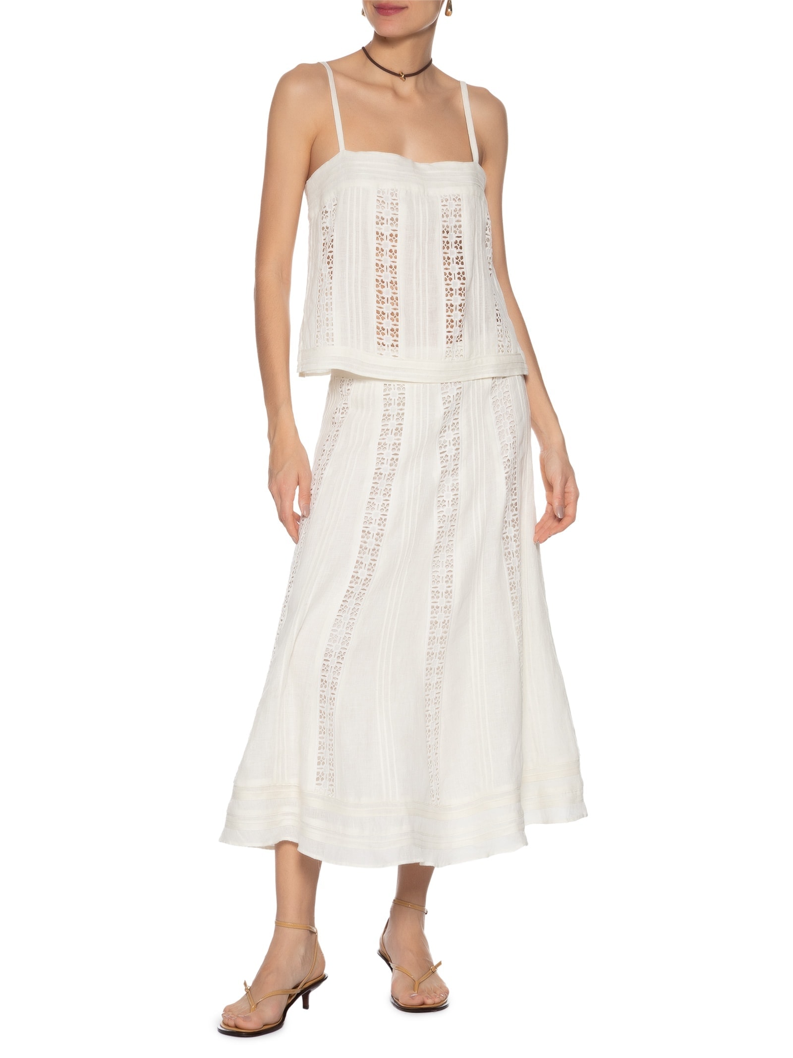 Top Feminino Aral  Branco Animale
