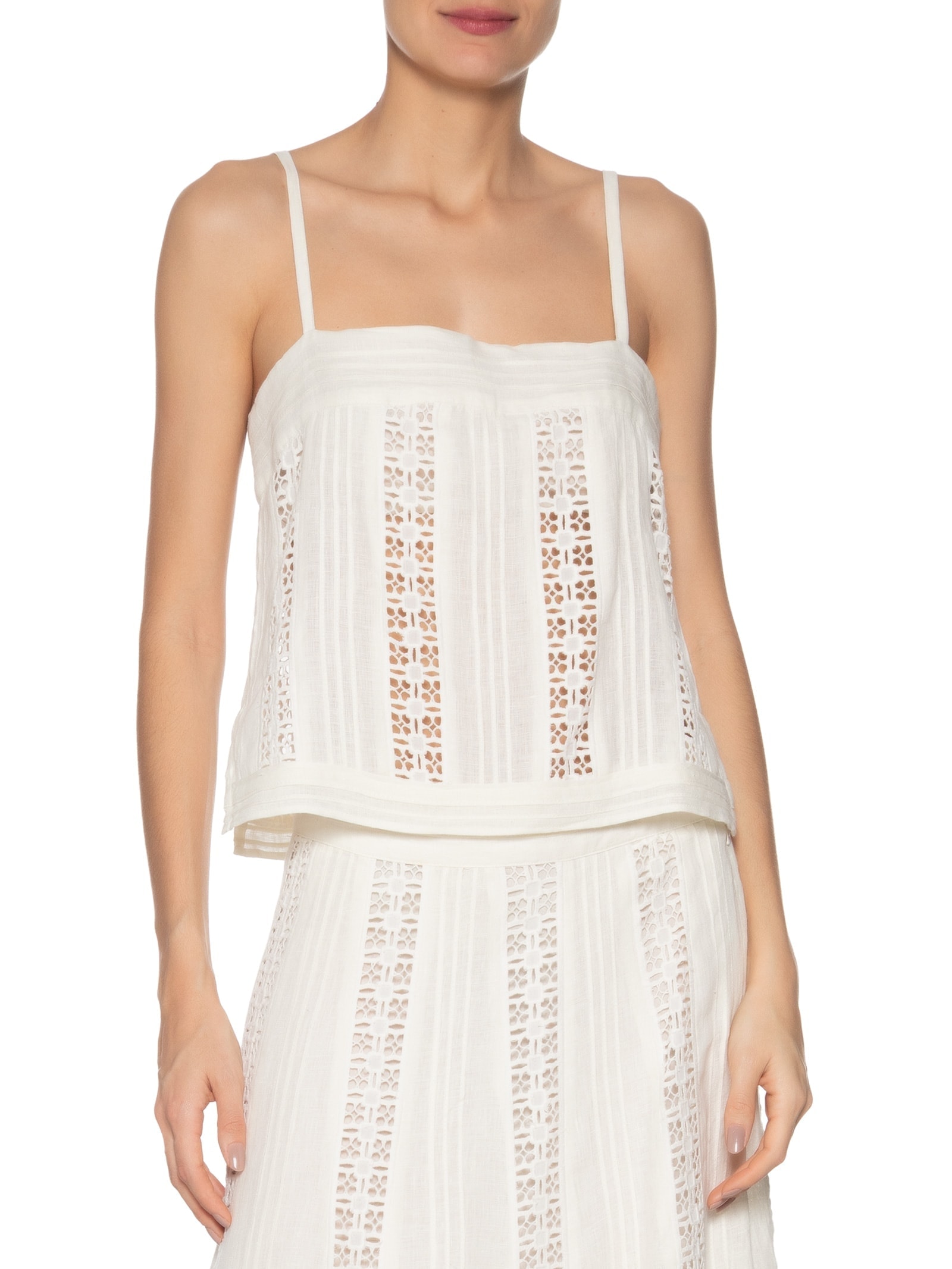 Top Feminino Aral  Branco Animale