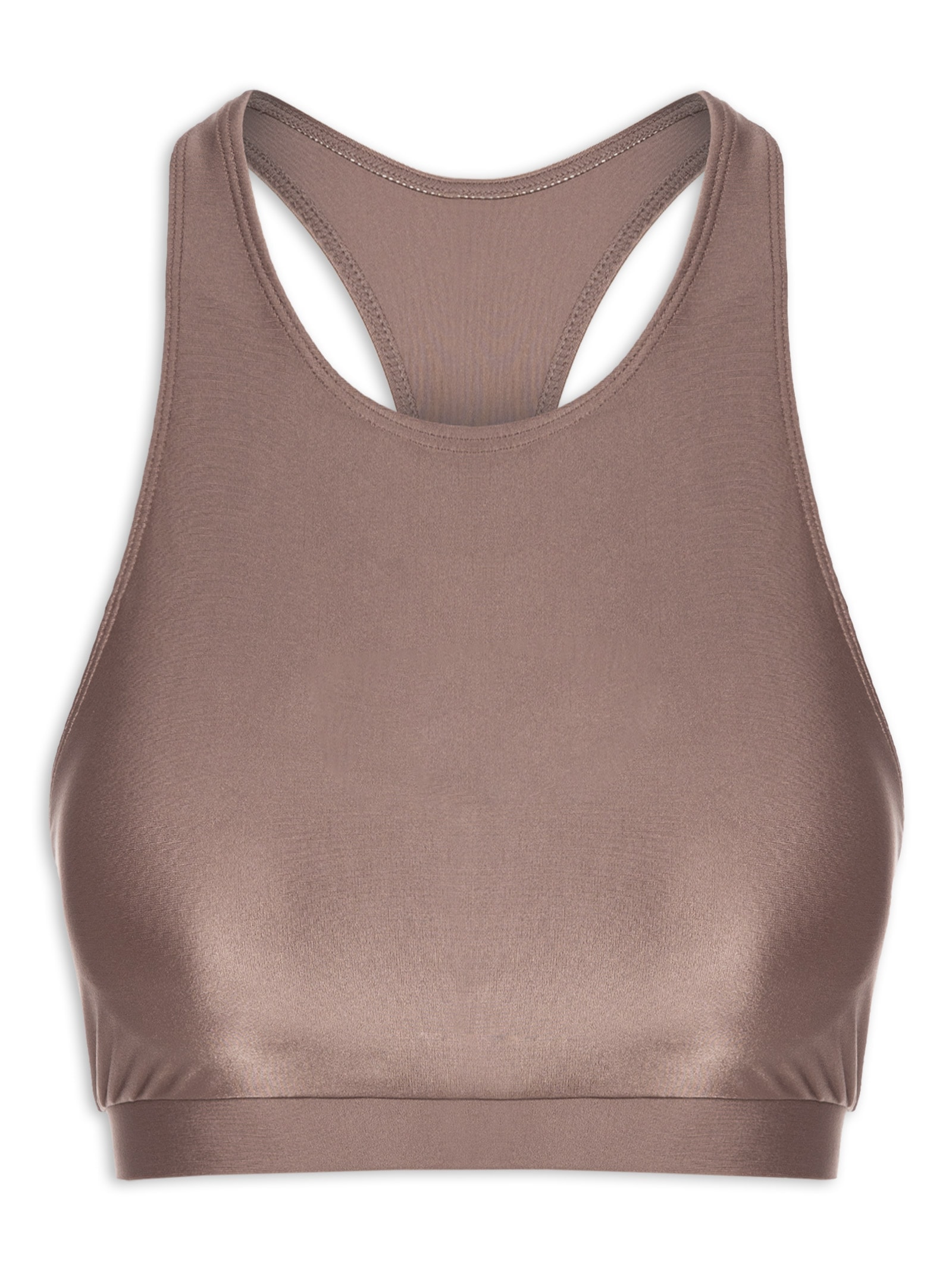 Top Feminino Basic Marrom Body For Sure