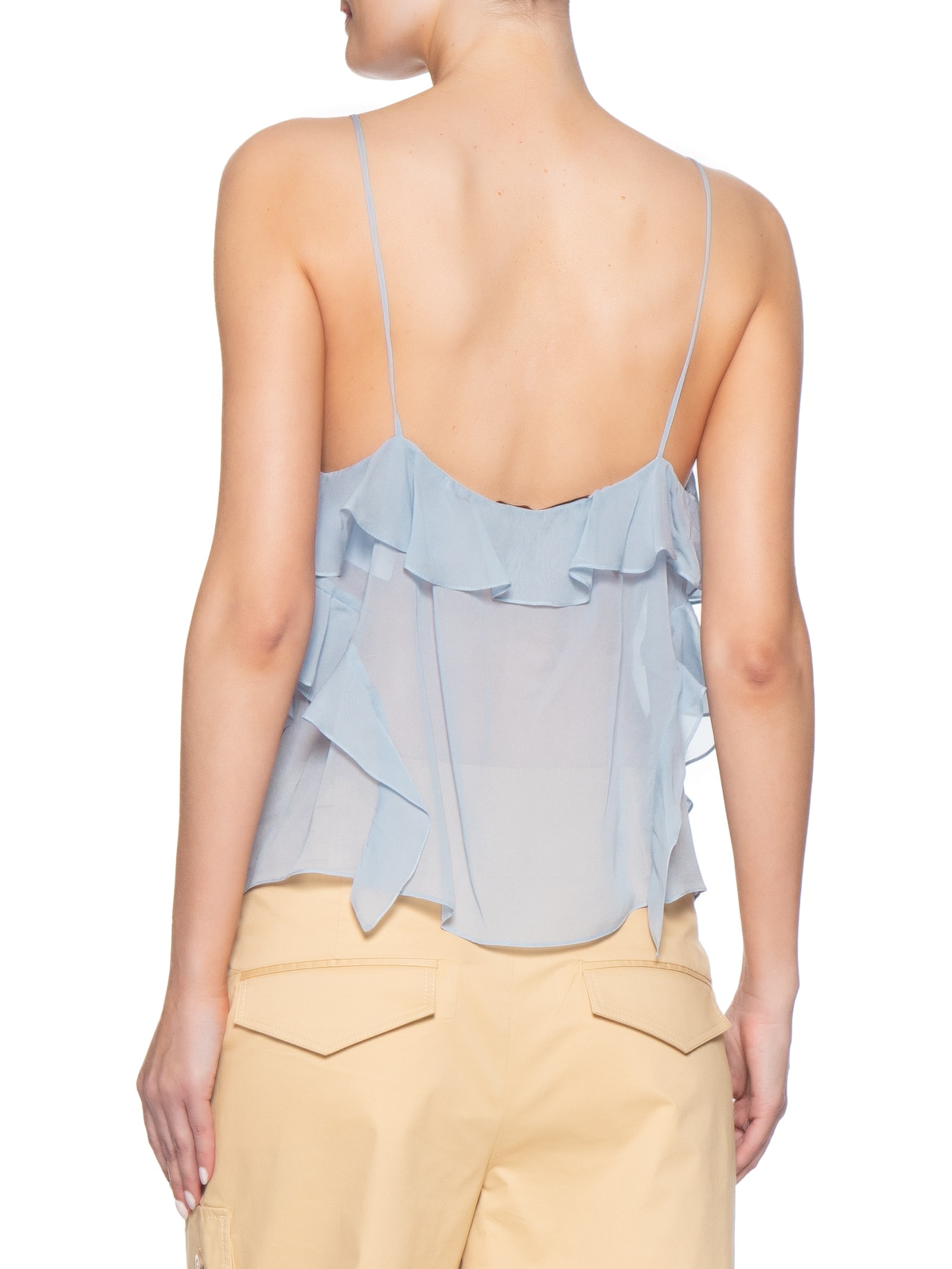 Top Feminino de Alcinhas Babado Azul Animale