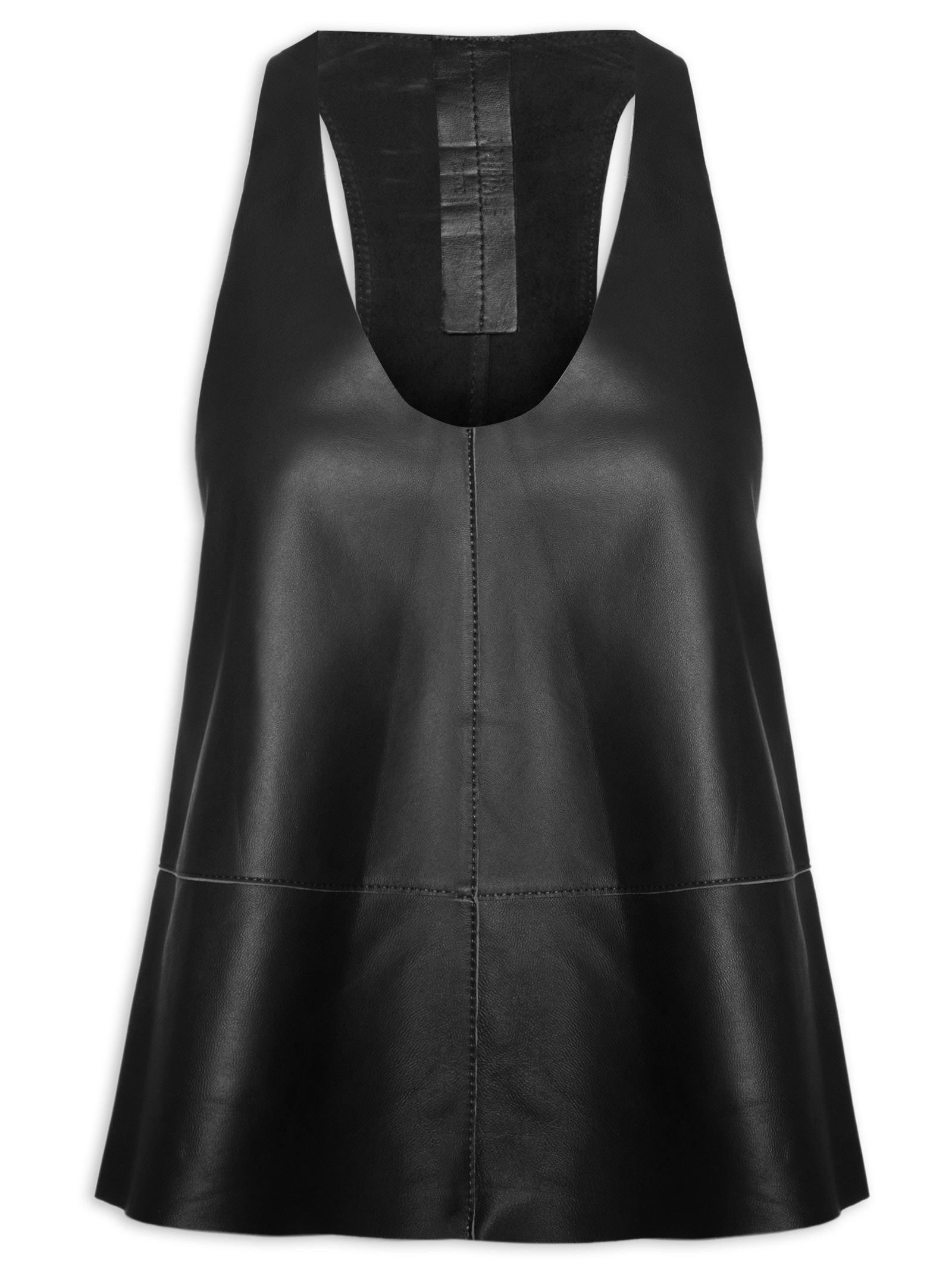 Top Feminino de Couro Nadador Color Preto Animale