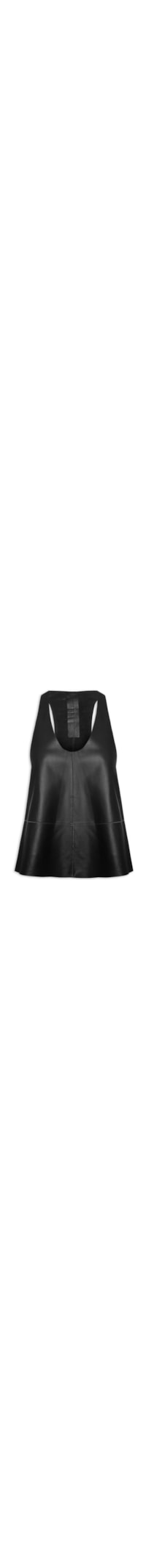 Top Feminino de Couro Nadador Color - Preto