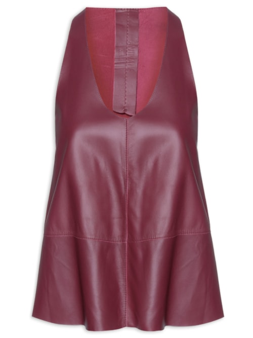 Top Feminino de Couro Nadador Color - Roxo