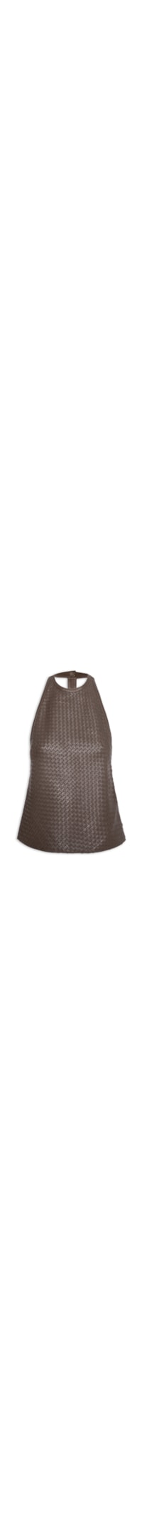 Top Feminino de Couro Tresset – Marrom