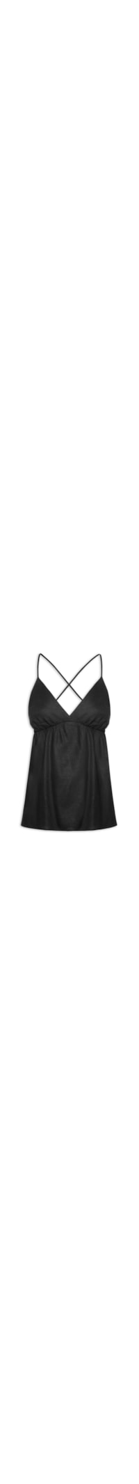 Top Feminino de Linho Millie – Preto