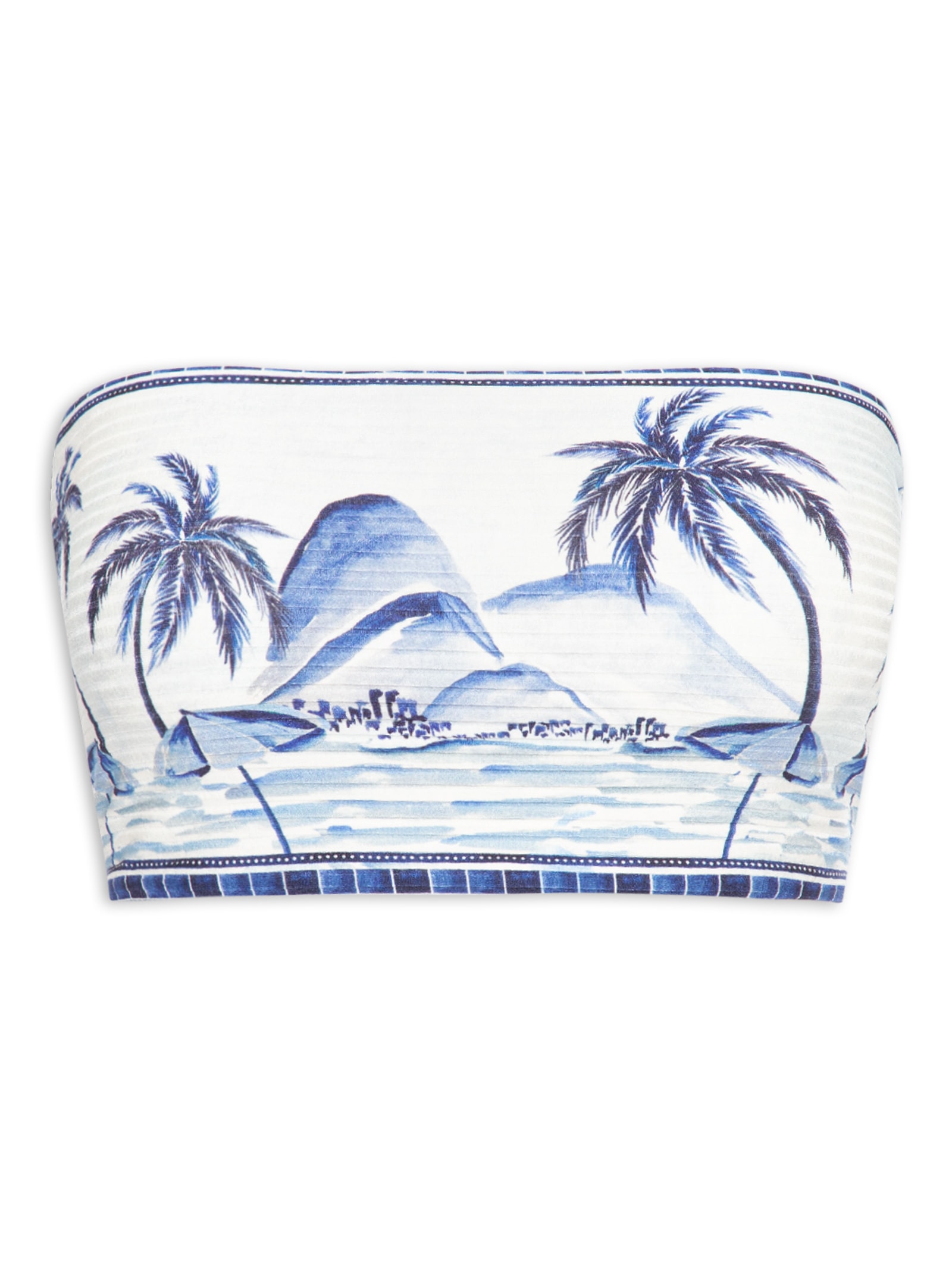 Top Feminino Double Cidade Maravilha Branco Farm
