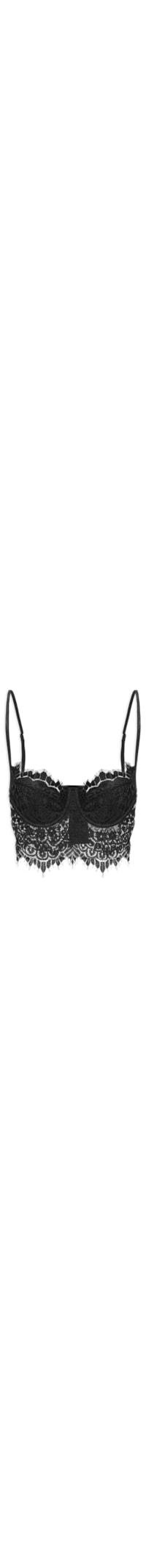 Top Feminino Em Renda - Preto