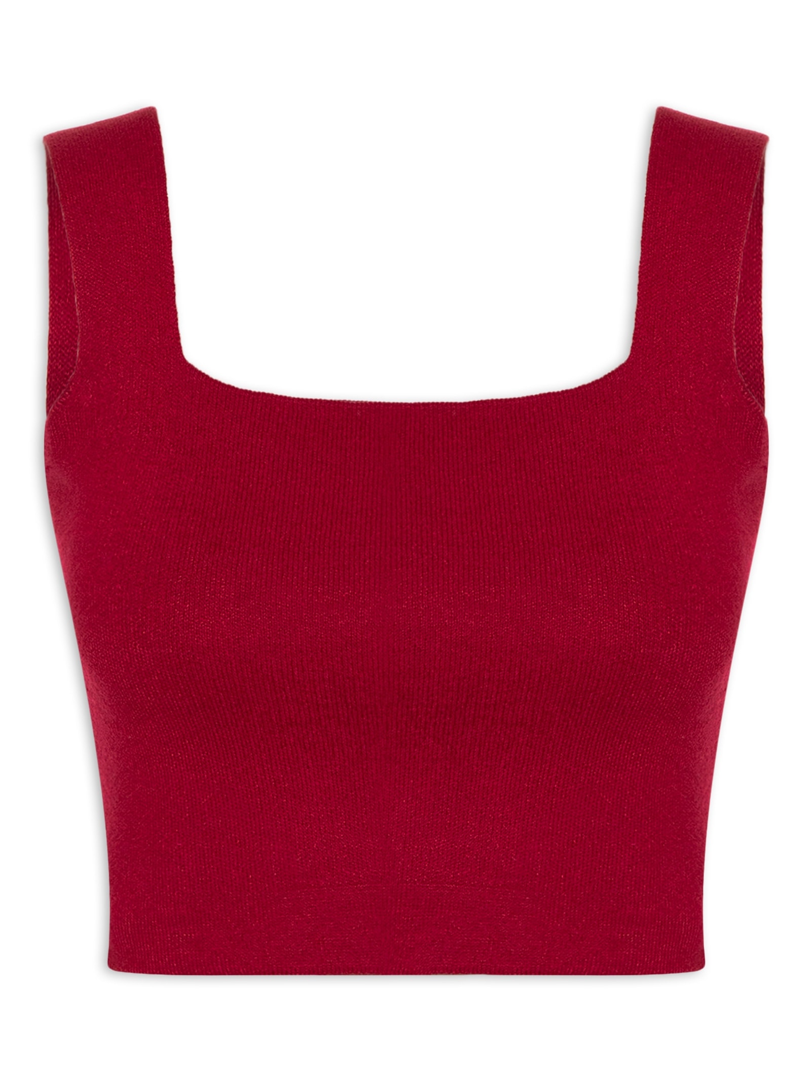 Top Feminino Em Tricot Vermelho Market 33
