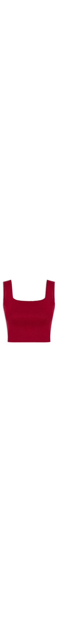 Top Feminino Em Tricot - Vermelho