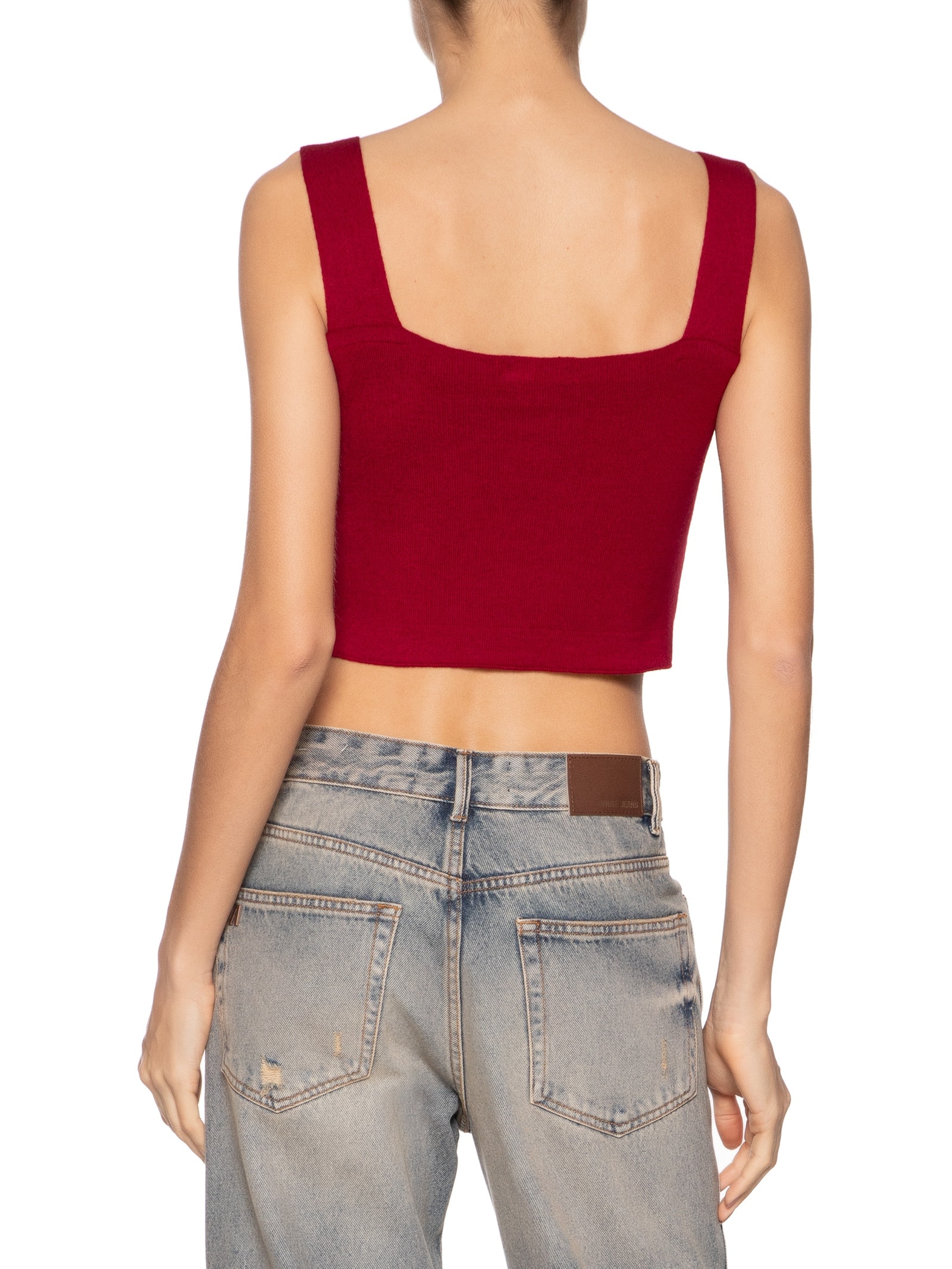 Top Feminino Em Tricot Vermelho Market 33