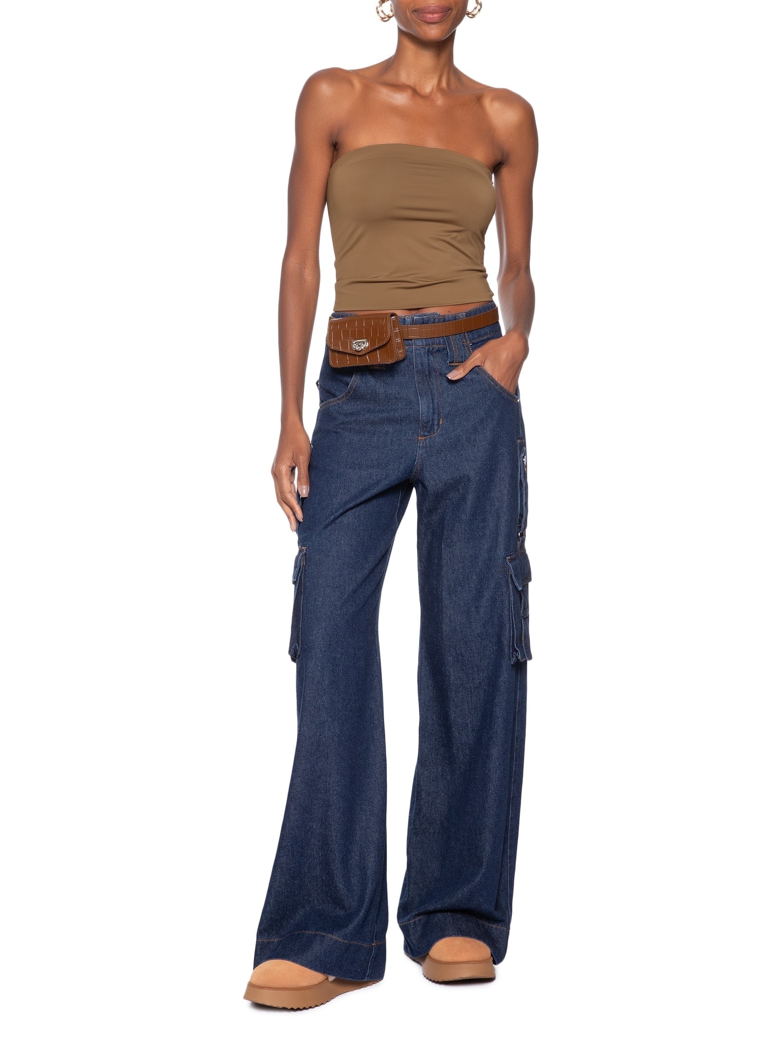 Top Feminino Faixa – Marrom Market 33