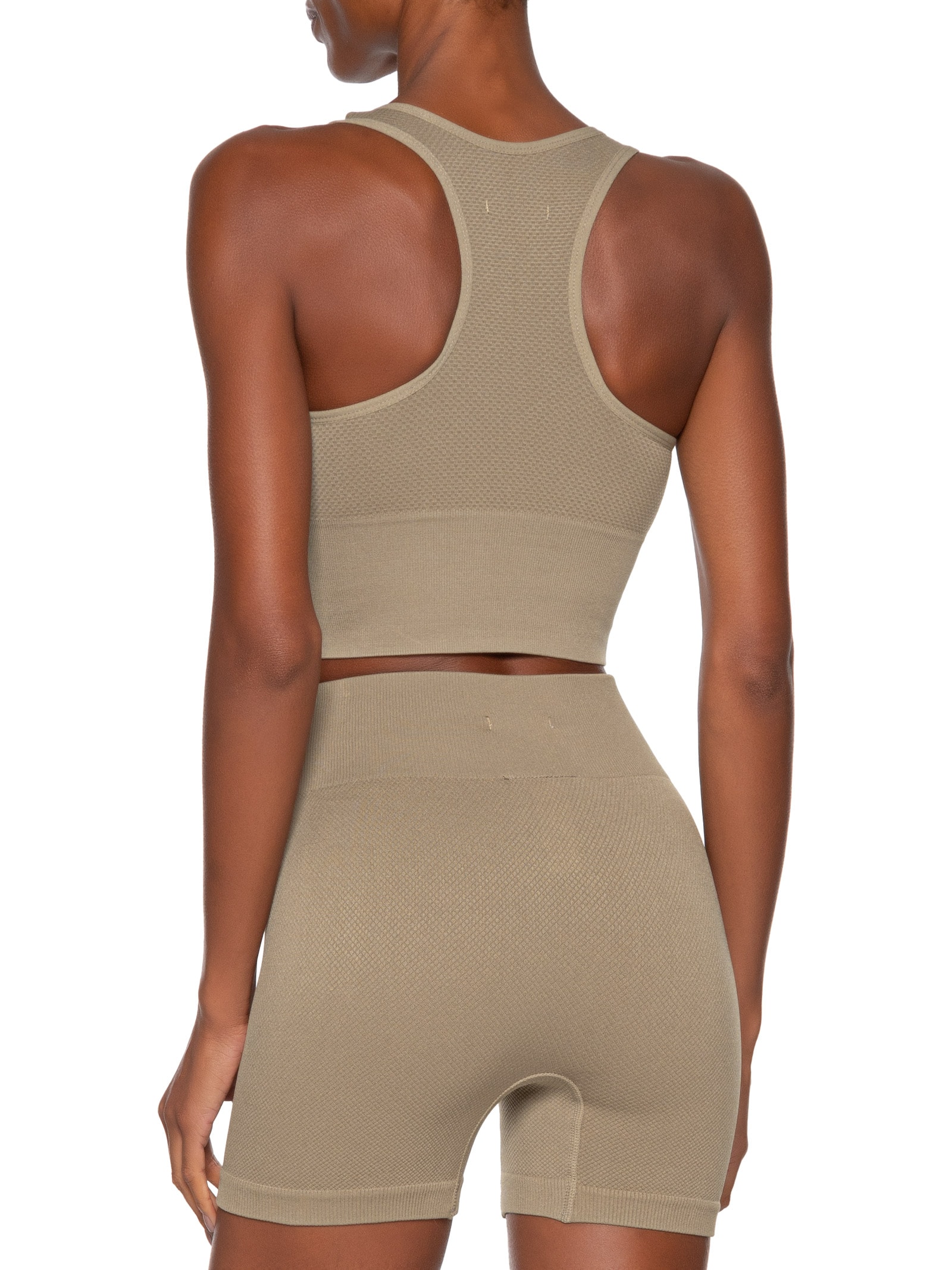 Top Feminino Fitness Com Bojo Removível Bege Basiq