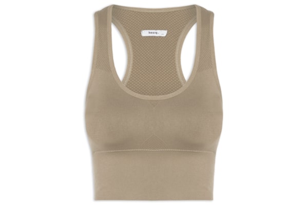Top Feminino Fitness Com Bojo Removível - Bege
