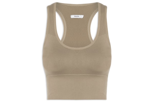 Top Feminino Fitness Com Bojo Removível - Bege