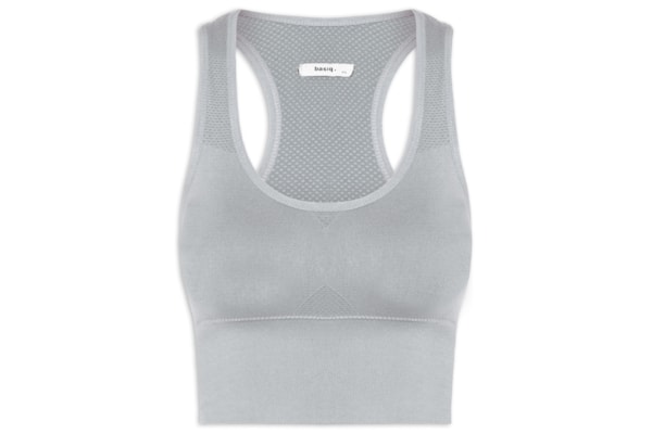 Top Feminino Fitness Com Bojo Removível - Cinza