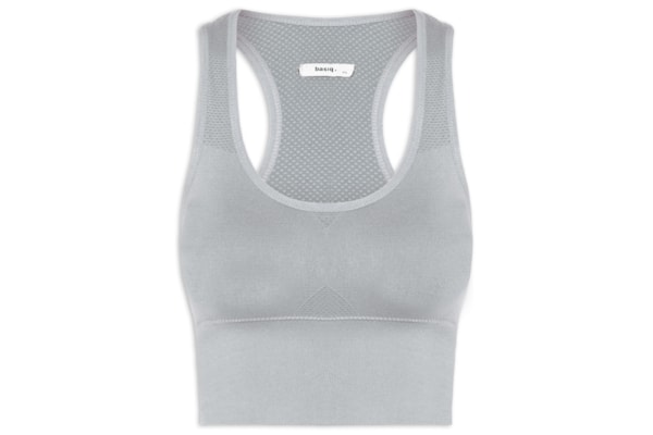 Top Feminino Fitness Com Bojo Removível - Cinza