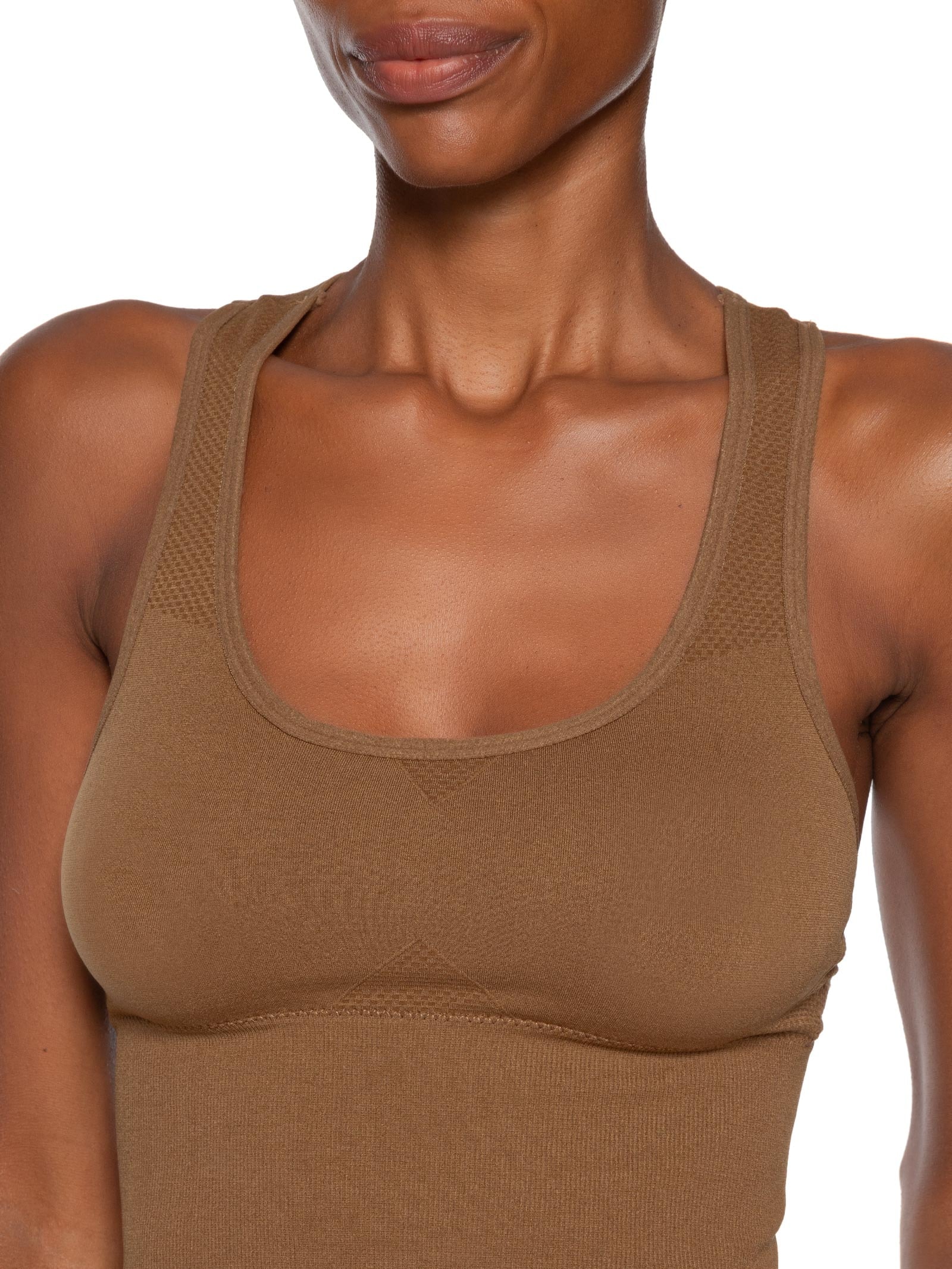 Top Feminino Fitness Com Bojo Removível Marrom Basiq