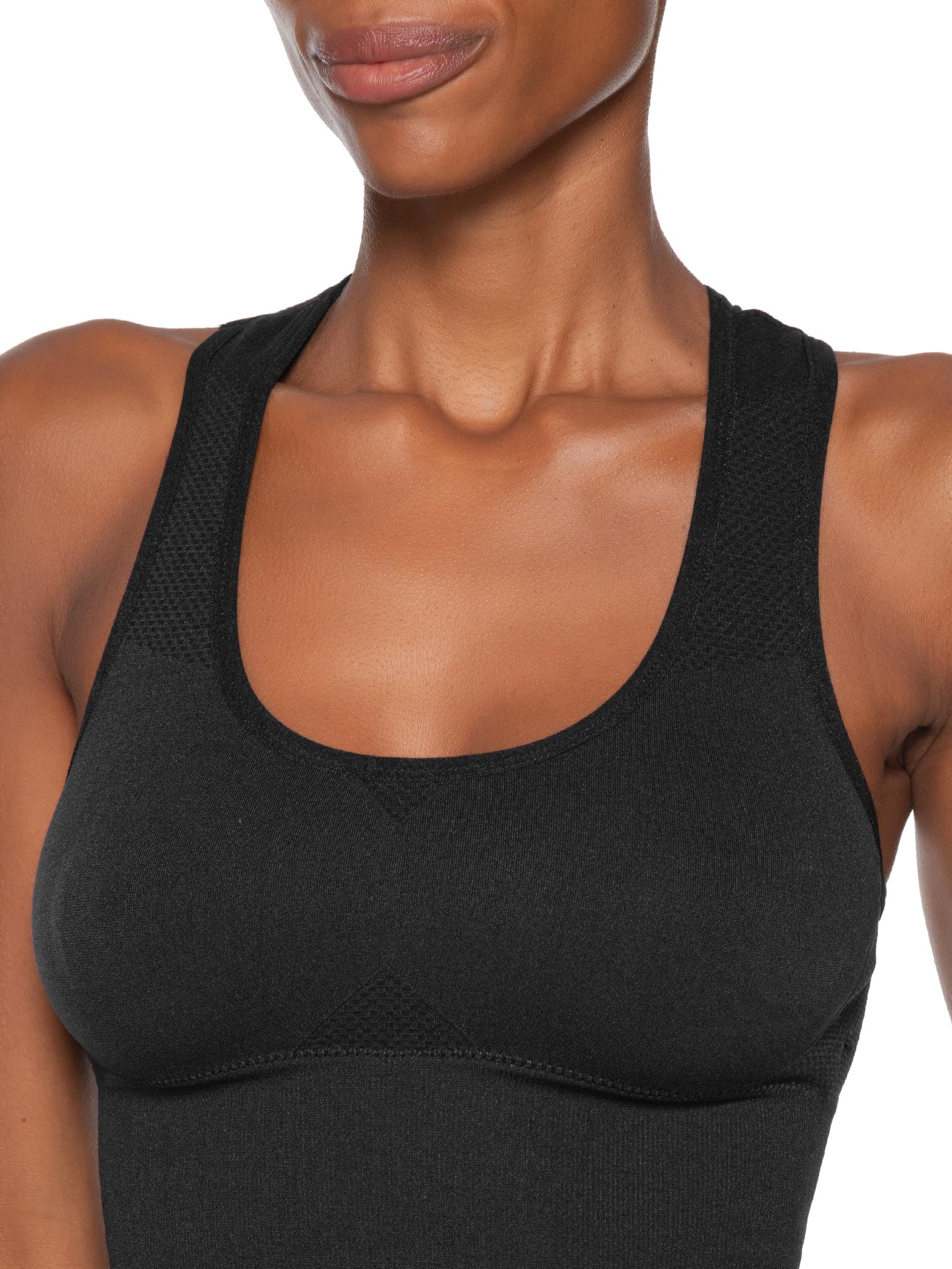 Top Feminino Fitness Com Bojo Removível Preto Basiq