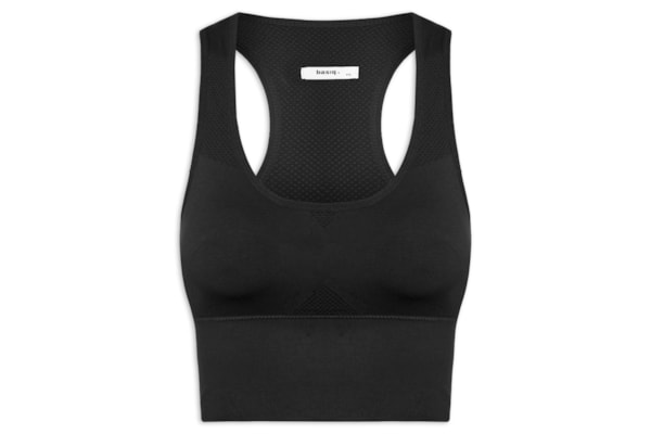 Top Feminino Fitness Com Bojo Removível - Preto