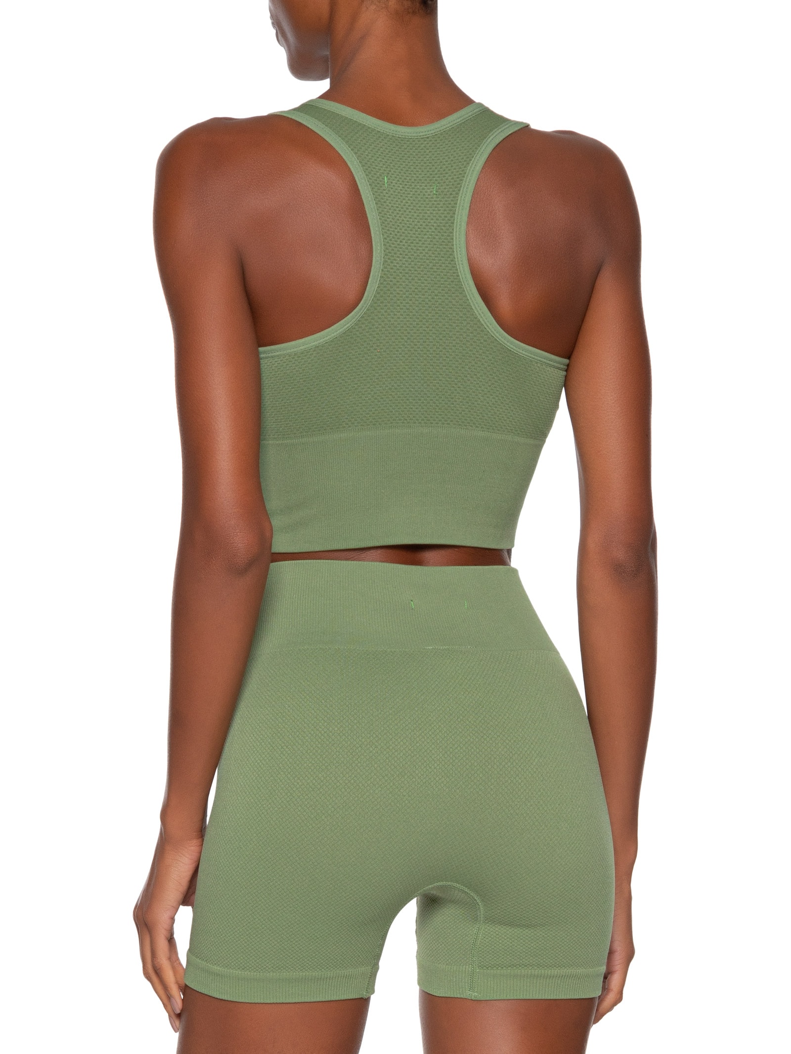 Top Feminino Fitness Com Bojo Removível Verde Basiq