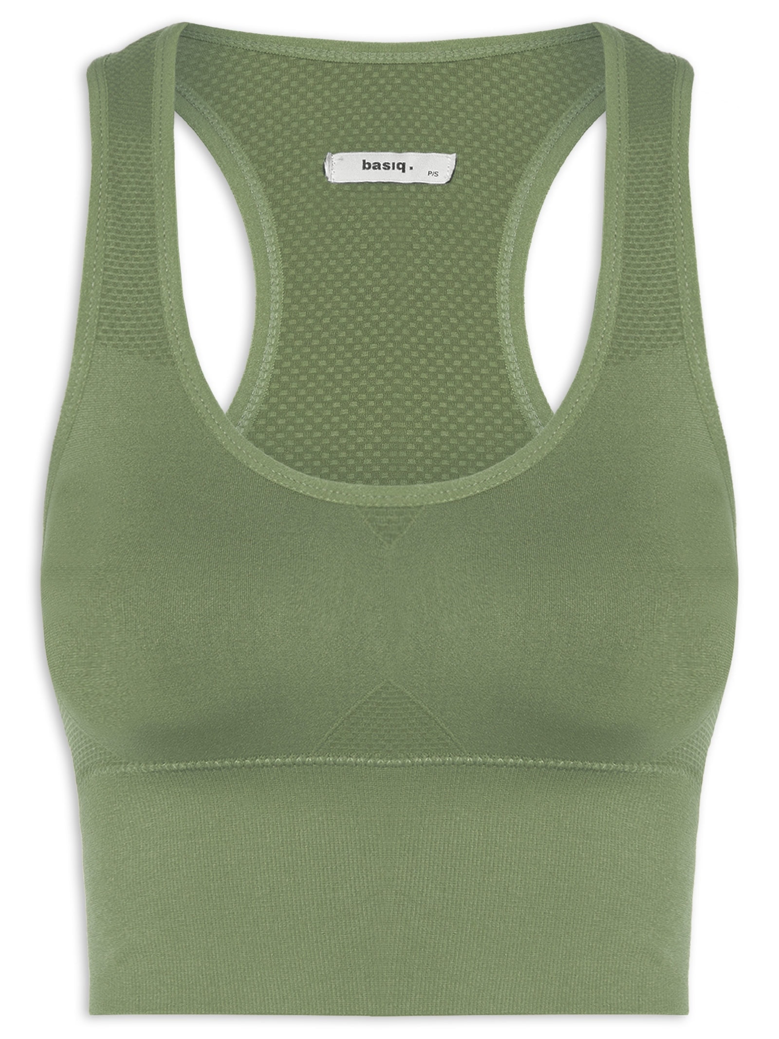 Top Feminino Fitness Com Bojo Removível Verde Basiq