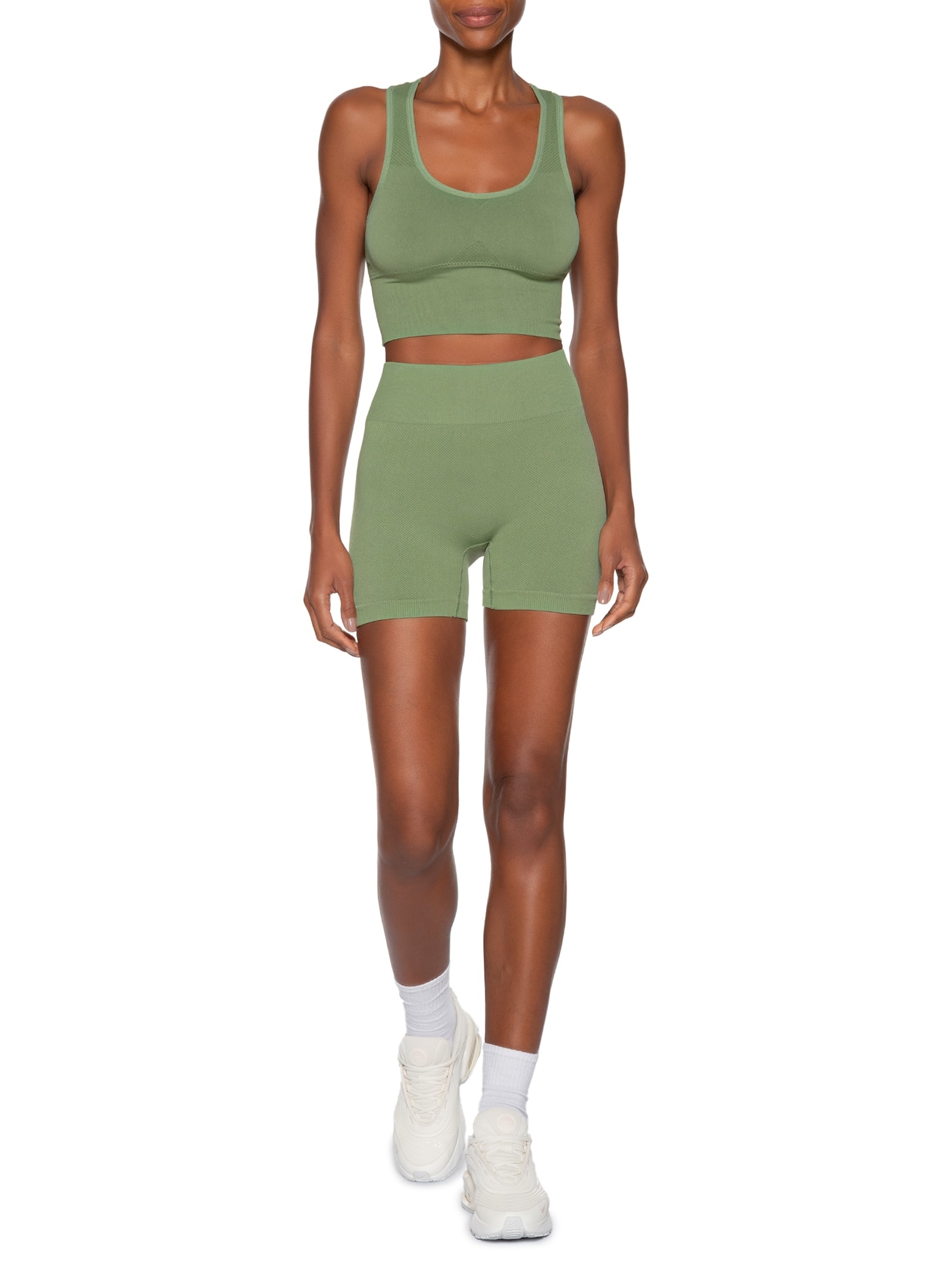 Top Feminino Fitness Com Bojo Removível Verde Basiq