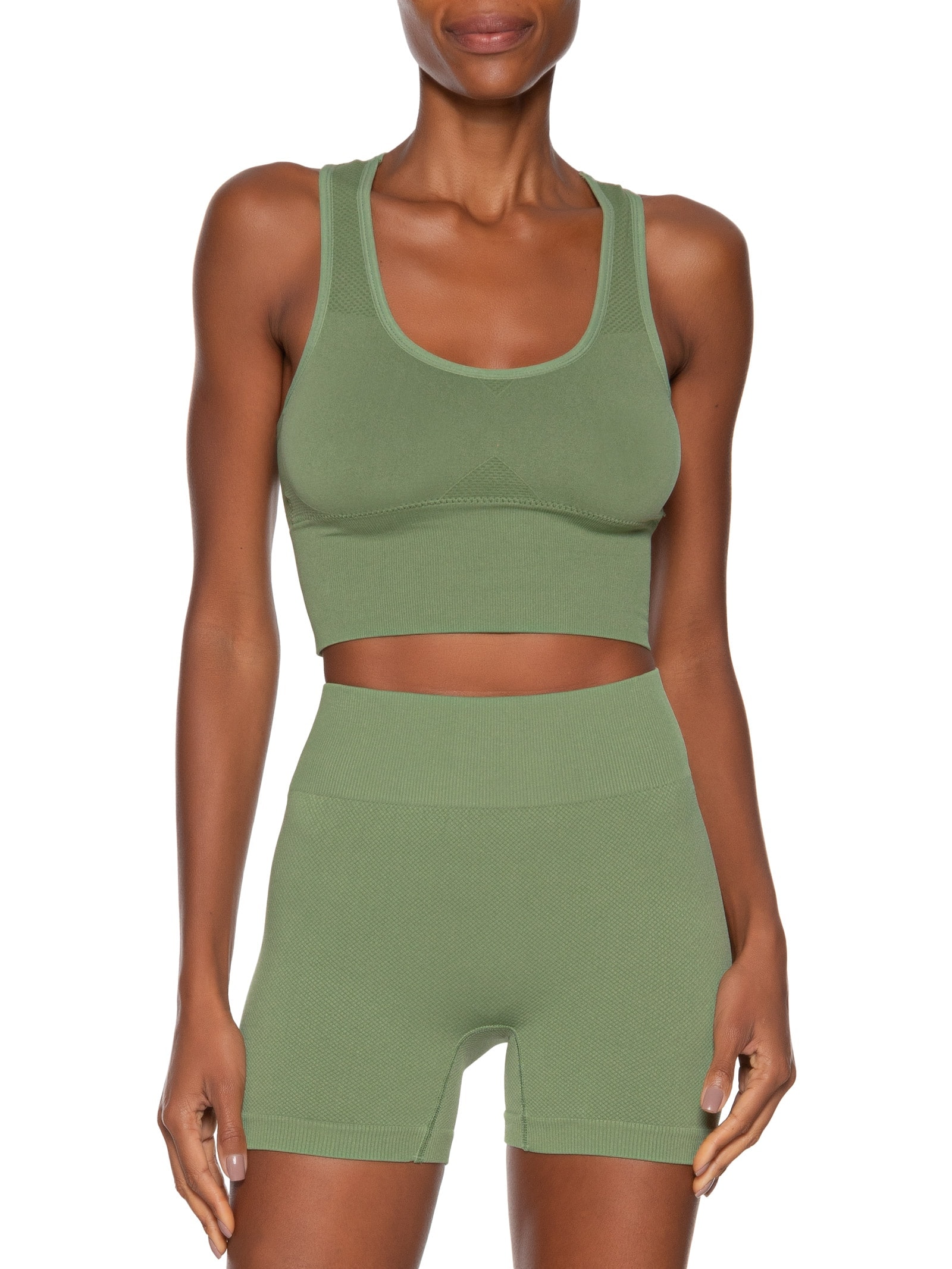 Top Feminino Fitness Com Bojo Removível Verde Basiq