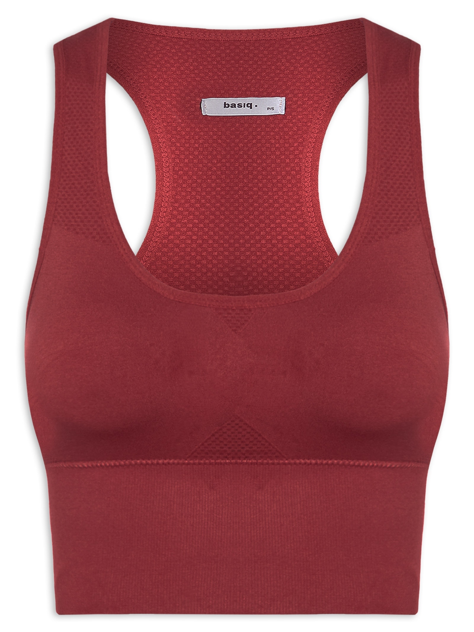 Top Feminino Fitness Com Bojo Removível Vermelho Basiq